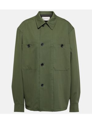 Zielona kurtka wełniana Lemaire