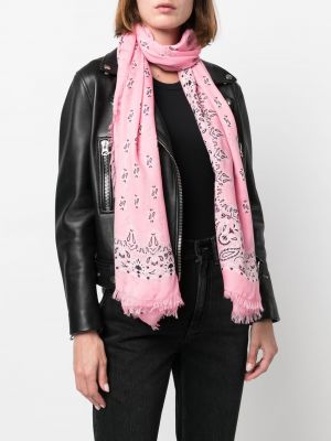 Schal mit print mit paisleymuster Saint Laurent pink