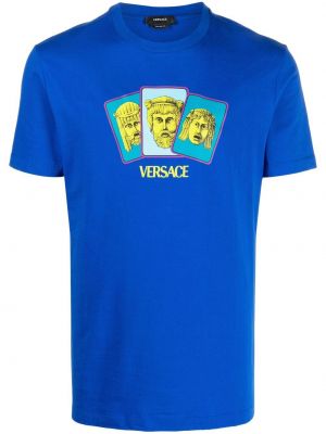 Póló nyomtatás Versace kék