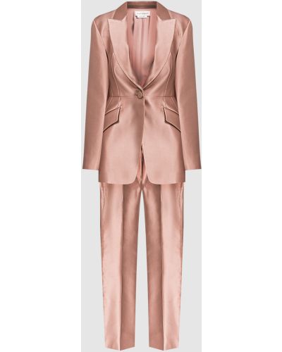 Шелковый костюм Alexander Mcqueen розовый