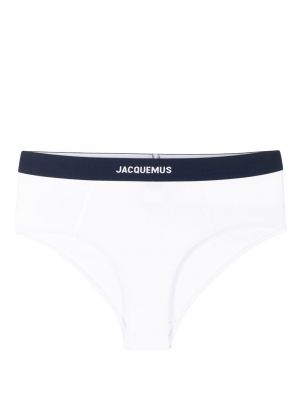 Białe majtki z nadrukiem Jacquemus