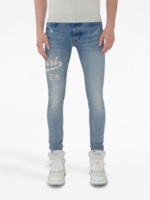 Jeans skinny avec applique Amiri bleu