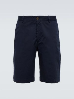 Pantaloni chino din bumbac Sunspel albastru