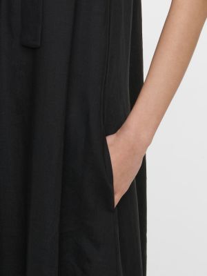 Vestido largo de lino Asceno negro