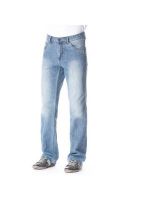 Голубые мужские прямые джинсы