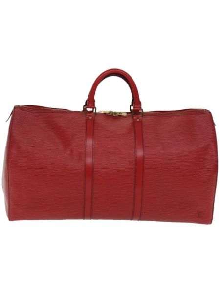 Torba podróżna skórzana Louis Vuitton Vintage czerwona