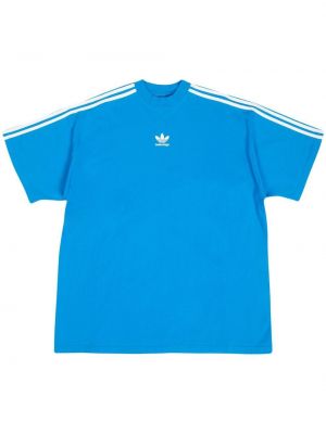 T-shirt con stampa Balenciaga blu