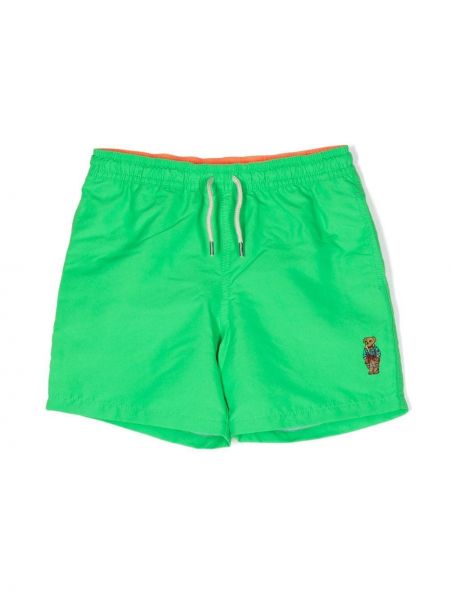 Shorts med broderi för tjejer Ralph Lauren Kids grön