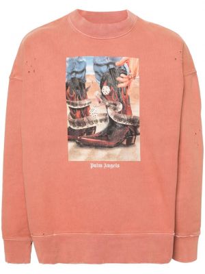 Sweatshirt aus baumwoll Palm Angels pink