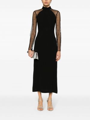 Krepové koktejlové šaty Karl Lagerfeld černé