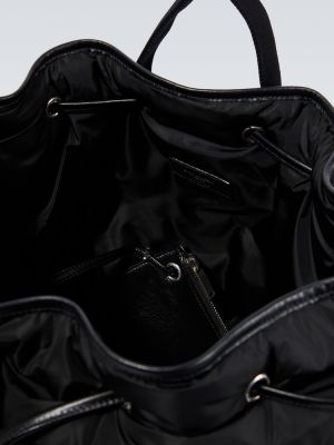 Кожени найлонови чанта Saint Laurent черно