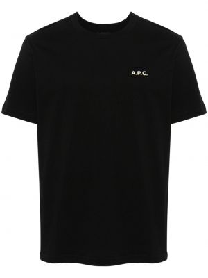 Тениска с принт A.p.c. черно