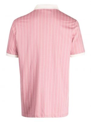 Dryžuotas polo marškinėliai Fila rožinė