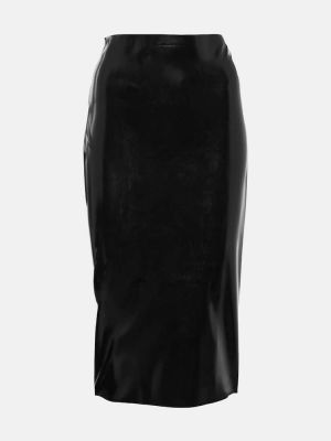 Midi suknja Alaia crna