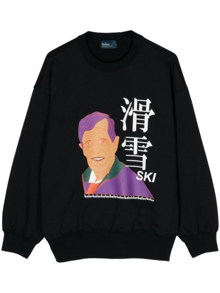 Sweatshirt aus baumwoll mit print Kolor schwarz