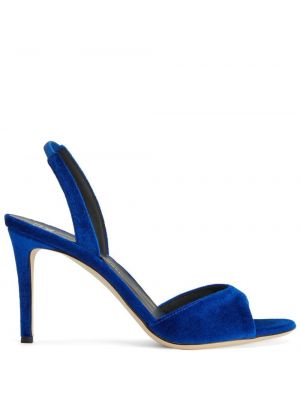 Sandalai velvetinės Giuseppe Zanotti mėlyna