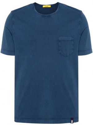 Pamučna majica s džepovima Drumohr plava