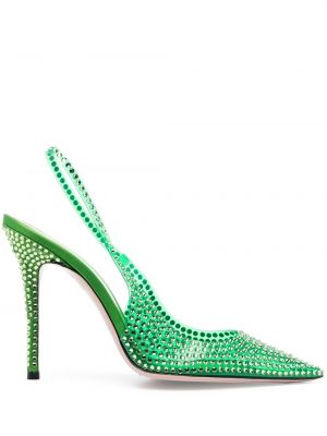 Полуотворени обувки с отворена пета Gedebe зелено