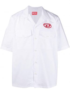 Košile s výšivkou Diesel bílá