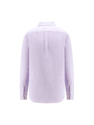 Blusa con bordado de algodón Polo Ralph Lauren violeta