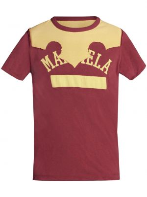 Apgrūtināti t-krekls ar apdruku Maison Margiela