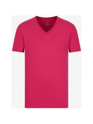 Różowa koszulka z krótkim rękawem Eax