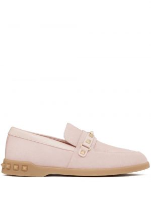 Seemisnahksed loafer-kingad Valentino Garavani roosa