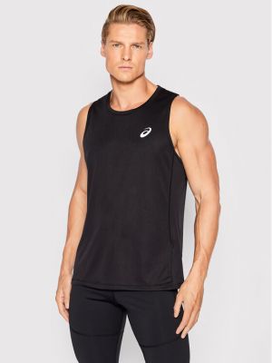 Slim fit priliehavé športové tričko Asics čierna