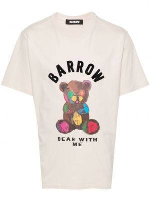 Тениска с принт бежово Barrow