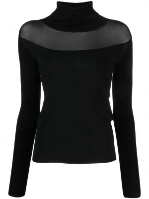Прозрачен пуловер D.exterior черно