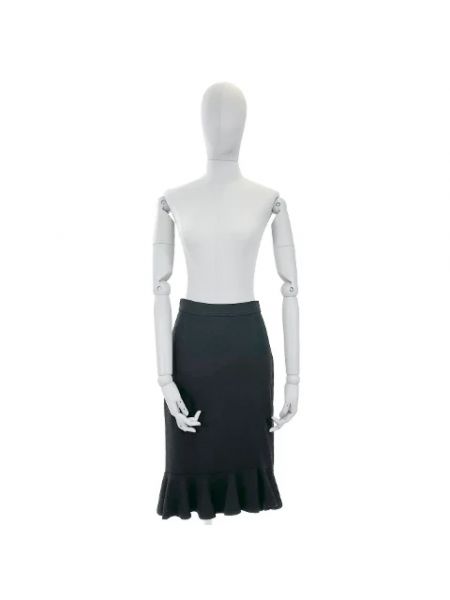 Falda de lana Prada Vintage negro