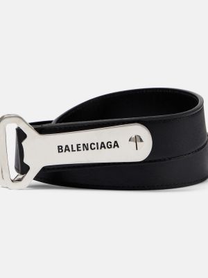 Кожаный колан Balenciaga черно