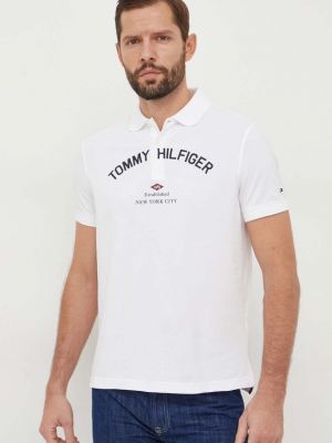Pamut póló Tommy Hilfiger fehér