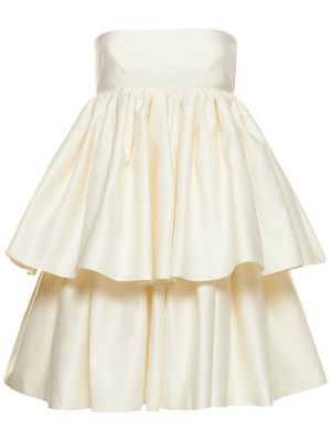 Mini šaty s volány Rotate bílé