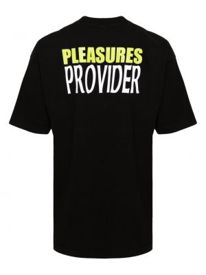 Bavlněné tričko Pleasures černé