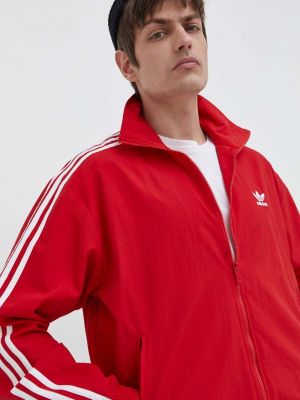 Плетен суитчър с принт Adidas Originals червено
