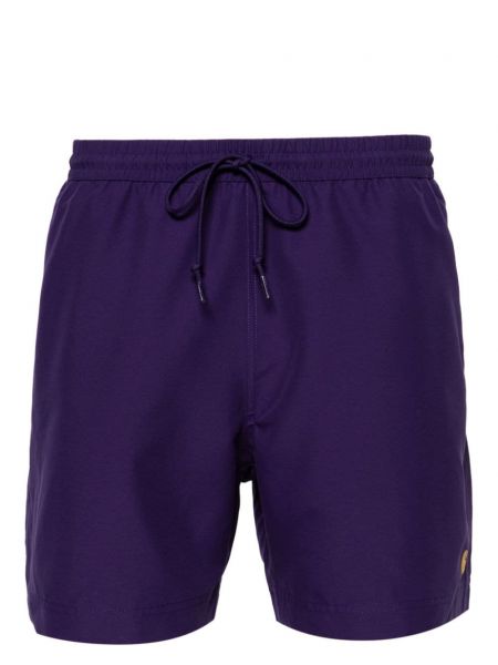 Pantaloni scurți cu broderie Carhartt Wip violet