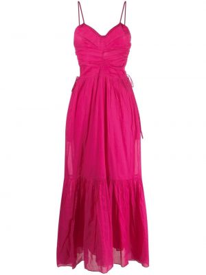 Maxikleid aus baumwoll Marant Etoile pink