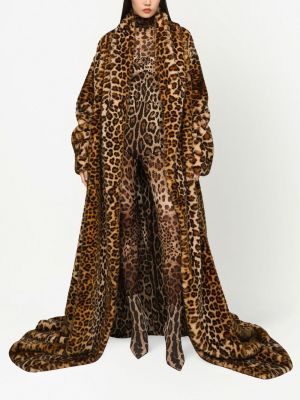Pelzmantel mit print mit leopardenmuster Dolce & Gabbana