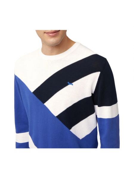 Jersey de algodón a rayas de tela jersey Harmont & Blaine azul