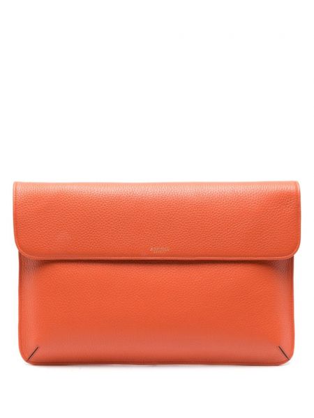 Kožená taška na notebook Aspinal Of London oranžová