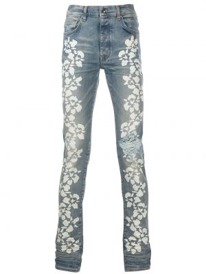 Trykt floral skinny jeans Amiri blå