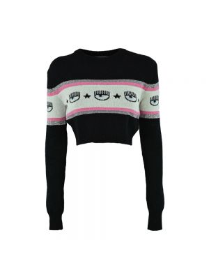 Dzianinowy sweter Chiara Ferragni Collection czarny