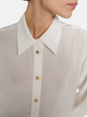 Hodvábna blúzka Givenchy biela