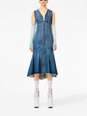 Sukienka jeansowa bez rękawów Marc Jacobs niebieska
