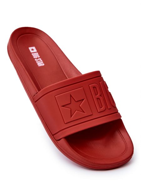 Žabky s hvězdami Big Star Shoes červené