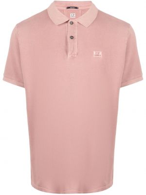 Medvilninis polo marškinėliai C.p. Company rožinė