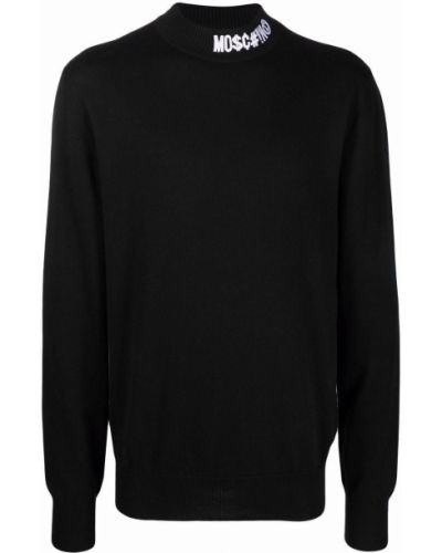 Jersey con bordado de tela jersey Moschino negro