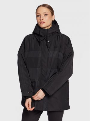 Laza szabású kabát Adidas fekete
