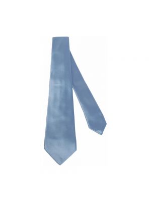 Krawat w geometryczne wzory Kiton niebieski